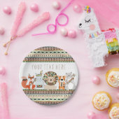 Tribaal dierlijk Baby shower Papieren Bordje (Feest)