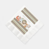 Tribaal dierlijk Baby shower Servet (Hoek)