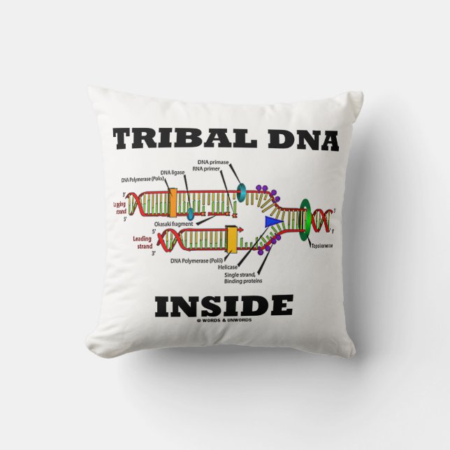 Tribaal DNA in DNA-replicatie Bio-antropologie Kussen (Voorkant)