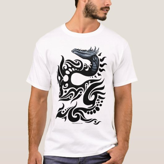 Tribaal drakenontwerp t-shirt (Voorkant)