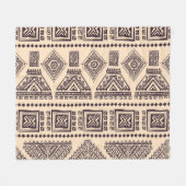 Tribaal, etnisch, bedrijfspatroon fleece deken (Voorkant (Horizontaal))