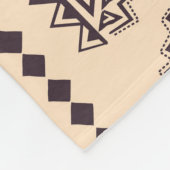 Tribaal, etnisch, bedrijfspatroon fleece deken (Hoek)