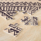 Tribaal, etnisch, bedrijfspatroon legpuzzel (Zijkant)