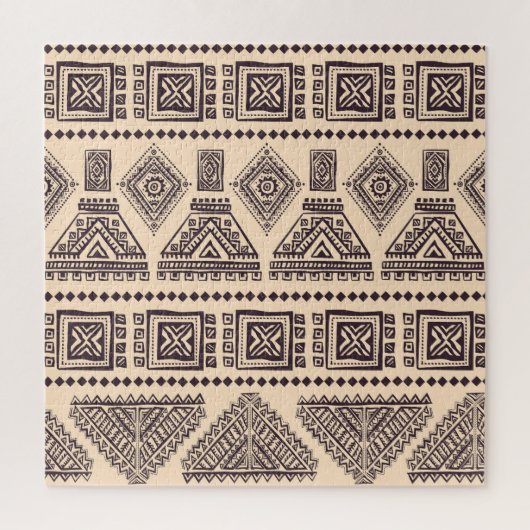 Tribaal, etnisch, bedrijfspatroon legpuzzel (Verticaal)