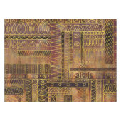 Tribaal Etnisch Boho Patroongoud en bruin Tafelkleed (Voorkant (Horizontaal))