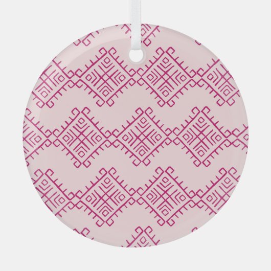 Tribaal etnisch: decoratief abstract. glas ornament (Voorkant)