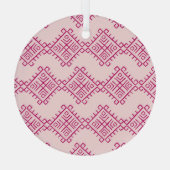 Tribaal etnisch: decoratief abstract. glas ornament (Achterkant)