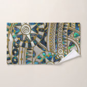 Tribaal etnisch patroongoud op Abalone en Pearl Bad Handdoek (Handdoek)