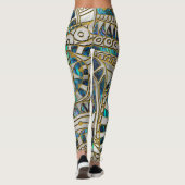 Tribaal etnisch patroongoud op Abalone en Pearl Leggings (Achterkant)