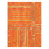 Tribaal Etnisch patroongoud op helder sinaasappel Tafelkleed (Voorkant)