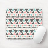 Tribaal geïnspireerd koraal en Mint Patroon Muismat (Met muis)
