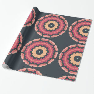 Tribaal geometrisch Floral Gift Wrapping Paper Cadeaupapier