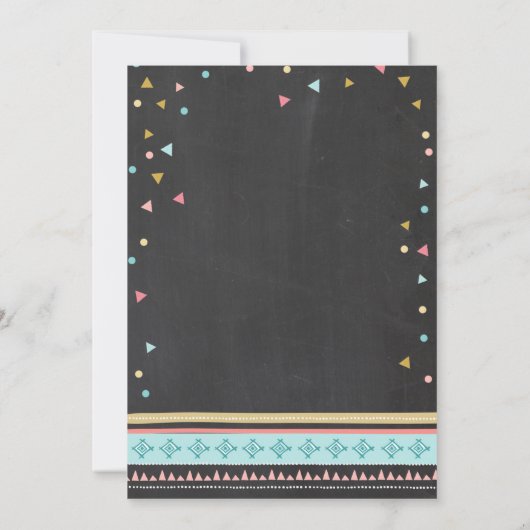 Tribaal Geslacht onthullen uitnodiging Jongen of M (Achterkant)