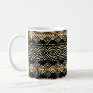 Tribaal kunstpatroon. Etnische geometrische afdruk Koffiemok