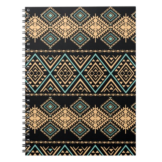 Tribaal kunstpatroon. Etnische geometrische afdruk Notitieboek (Voorkant)