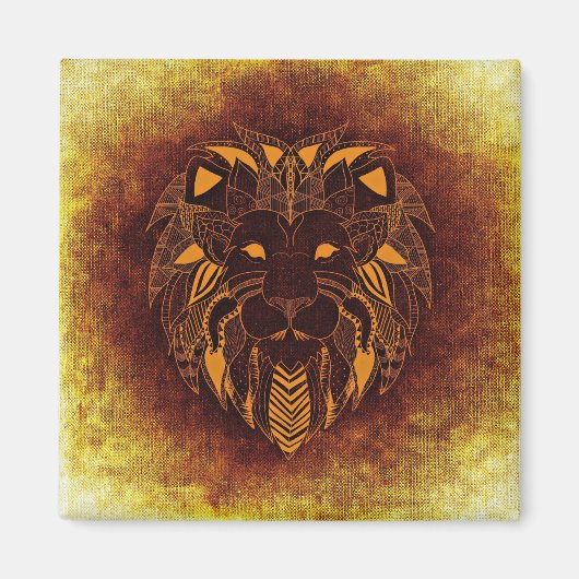 tribaal leeuwenmagneet magneet (Voorkant)