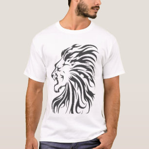 tribaal leeuwhoofd t-shirt