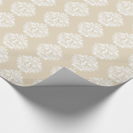 Tribaal masker - Beige glanzend omslagpapier, 30 x Cadeaupapier