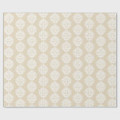 Tribaal masker - Beige glanzend omslagpapier, 30 x Cadeaupapier (Vlak)