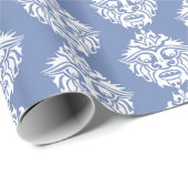 Tribaal masker - Blauw grijs glanzend omslagpapier Cadeaupapier (Rol Hoek)