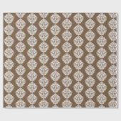 Tribaal masker - bruin glanzend omslagpapier, 30 x cadeaupapier (Vlak)