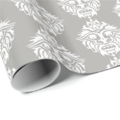 Tribaal masker - Glanzend grijs omslagpapier, 30 x Cadeaupapier (Rol Hoek)