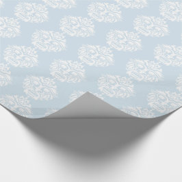 Tribaal masker - Licht blauw glanzend omslagpapier Cadeaupapier