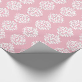 Tribaal masker - Roze glanzend omslagpapier, 30 x  Cadeaupapier