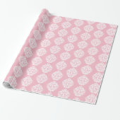 Tribaal masker - Roze glanzend omslagpapier, 30 x  Cadeaupapier (Uitgerold)