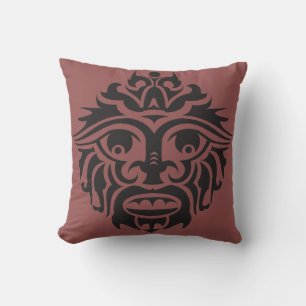 Tribaal masker - Sierkussen 16 x 16 inch 