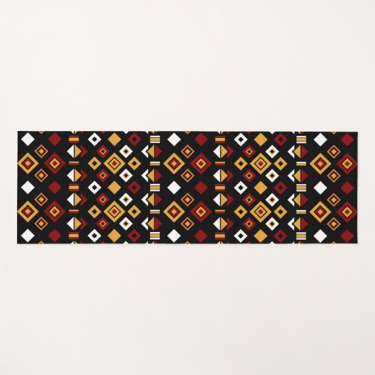 tribaal monochrome hexagon yogamat (Voorkant (horizontaal))