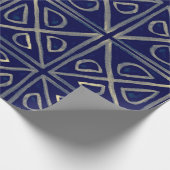 Tribaal naadloos blauw geometrisch patroon. Stripe Cadeaupapier (Hoek)