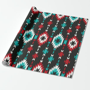 Tribaal naadloos kleurrijk geometrisch patroon. Et Cadeaupapier