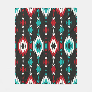 Tribaal naadloos kleurrijk geometrisch patroon. Et Fleece Deken