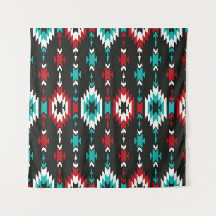 Tribaal naadloos kleurrijk geometrisch patroon. Et Wandkleed