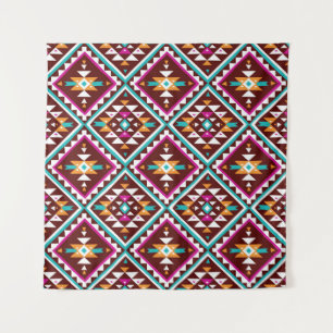 Tribaal naadloos kleurrijk geometrisch patroon wandkleed