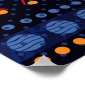 Tribaal naadloos patroon. poster (Hoek)