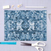 Tribaal Native Art White Dark Classic Blue Design Tissuepapier (Craft)