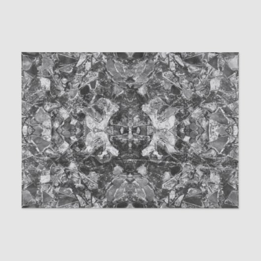 Tribaal Native Black White Disted Art-ontwerp Tissuepapier (Voorkant)