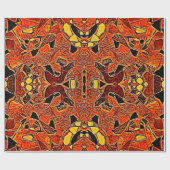 Tribaal Native Oranje Yellow Western Bohemian Cadeaupapier (Vlak)