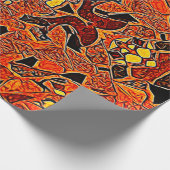 Tribaal Native Oranje Yellow Western Bohemian Cadeaupapier (Hoek)