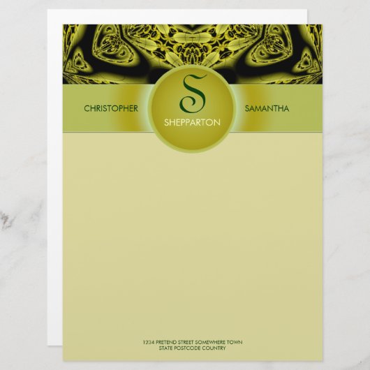 Tribaal Oerwoud (hij)Kunst personaliseert Statione Briefhoofd Sjabloon (Voorkant / Achterkant)