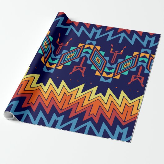 Tribaal ontwerp abstract ontwerp cadeaupapier (Uitgerold)
