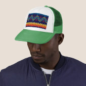 Tribaal ontwerp abstract ontwerp trucker pet (In situ)