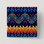 Tribaal ontwerp abstract ontwerp vierkante button 5,1 cm (Voorkant)