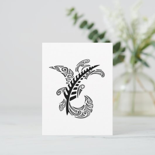 Tribaal ontwerp briefkaart (Staand voorkant)