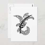 Tribaal ontwerp briefkaart (Voorkant / Achterkant)