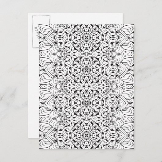 Tribaal ontwerp briefkaart (Voorkant / Achterkant)