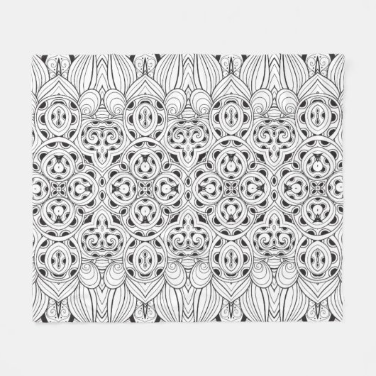 Tribaal ontwerp fleece deken (Voorkant (Horizontaal))