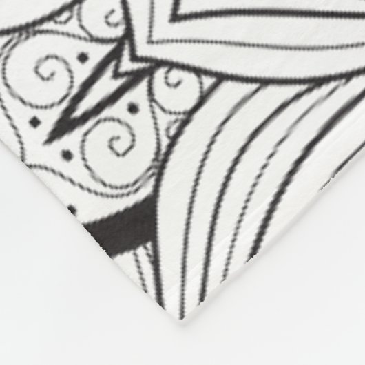 Tribaal ontwerp fleece deken (Hoek)